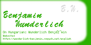 benjamin wunderlich business card